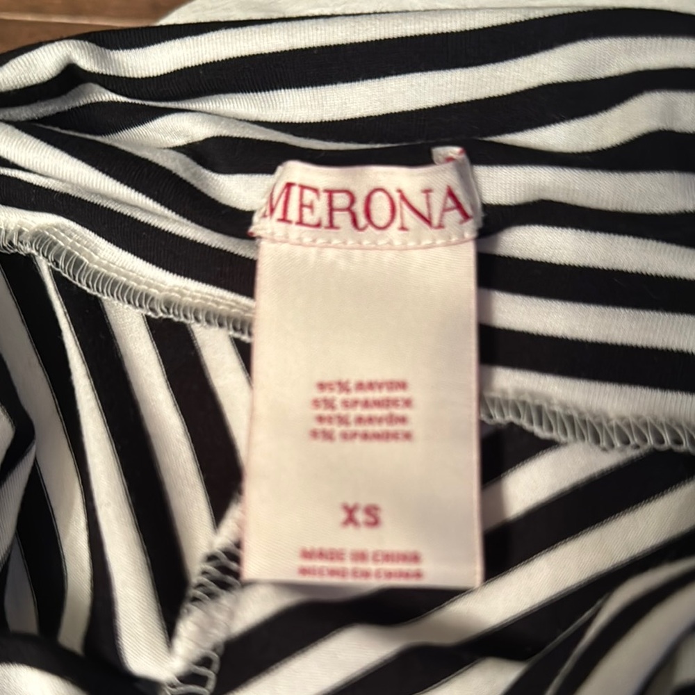 NWT Merona Black and White Striped Skirt - Picture 4 of 6